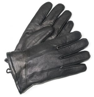 Mens Leather Wool Lined Glove