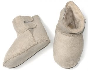 CHILDS SHEEPSKIN VELCRO STRAP BOOTIE SMALL