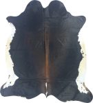 COWHIDE LARGE BLACK/BROWN & WHITE REDDISH
