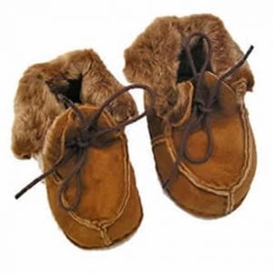 CHILDS SHEEPSKIN BOOTIE HAND STITCHED