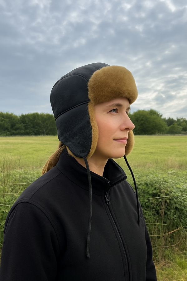 BRITISH UNISEX LUXURY TRAPPER HAT DARK BROWN MED 57/58CM - Image 2